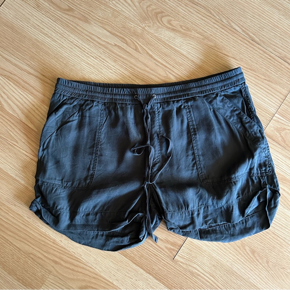 Lucky Brand Dark Gray Pull on Tie Casual Shorts Women’s Large